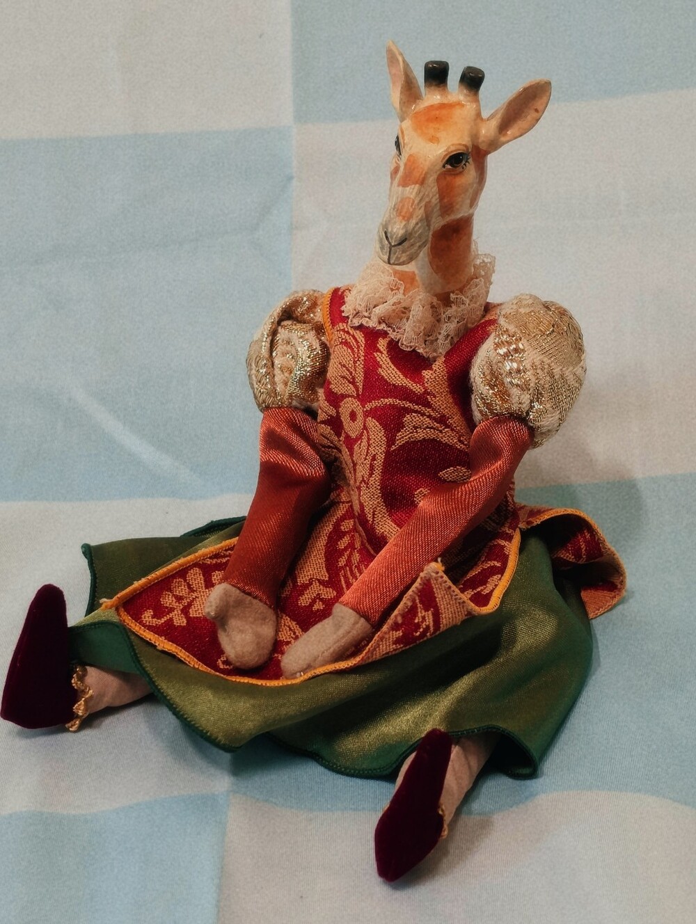 Vintage Katherines Collection Giraffe Fabric Bean Doll